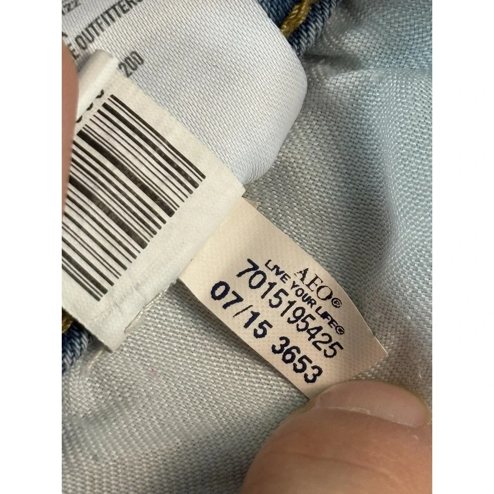 American Eagle Original Boot Jeans Mens 31x32 Light Blue Bootcut Active Flex